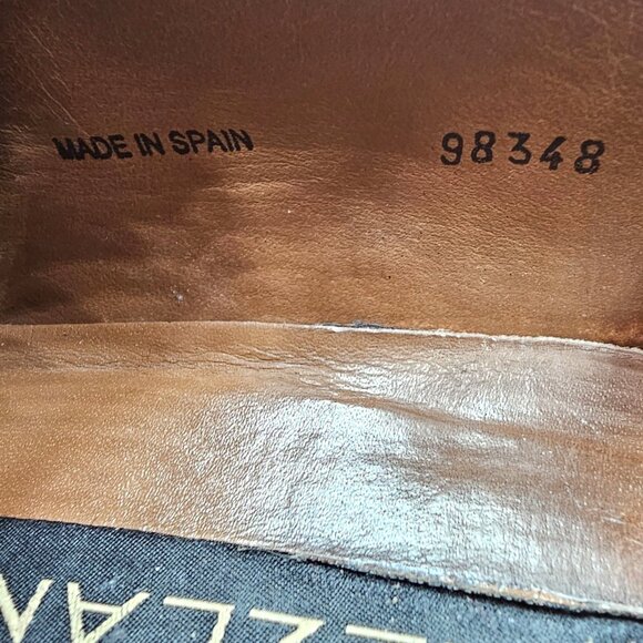 Vintage Mezlan Spain Men's size 10M Brown Leather Dress Shoes Cap-toe Oxfords 43 - Picture 10 of 10